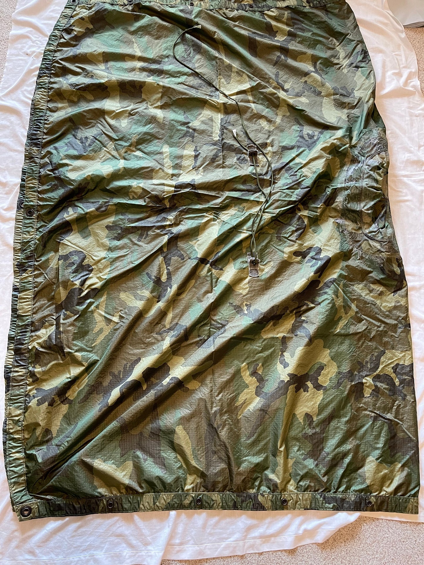 Genuine US GI Vintage woodland camouflage Rain Poncho