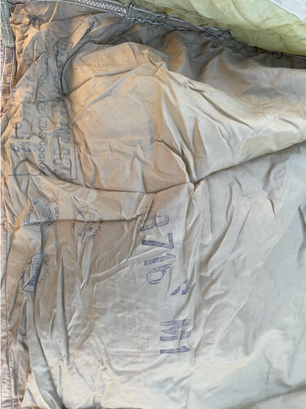 French Military 28 ft Round Parachute Canopy