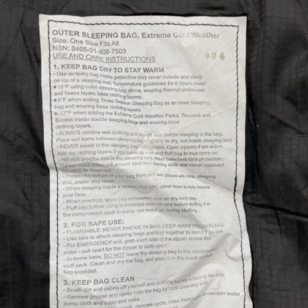 USMC Extreme Cold Weather Sleeping Bag