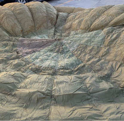 French Military 28 ft Round Parachute Canopy