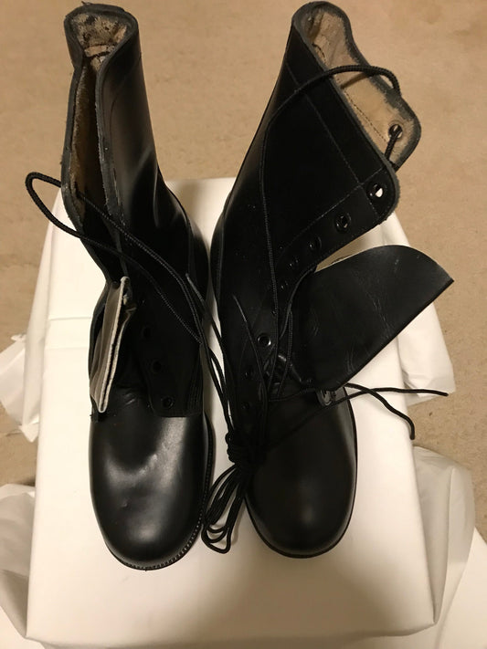 US military Vietnam era all leather Combat boots dated year '84.New 9 Reg. 81/2Reg. & 11 Wide101/2 Re. 11 Reg.