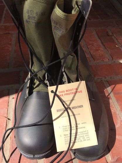US Military Vintage Vietnam Spike protective jungle boots OD 13.5XW