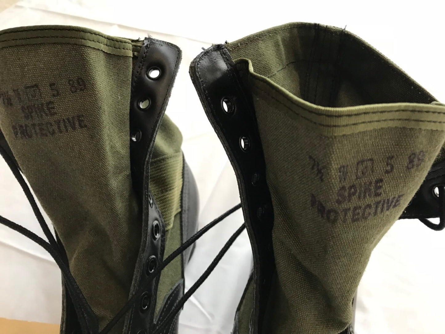 Genuine US military vintage Vietnam Spike Protective jungle boots 7 Wide and 71/2 Wide , New.