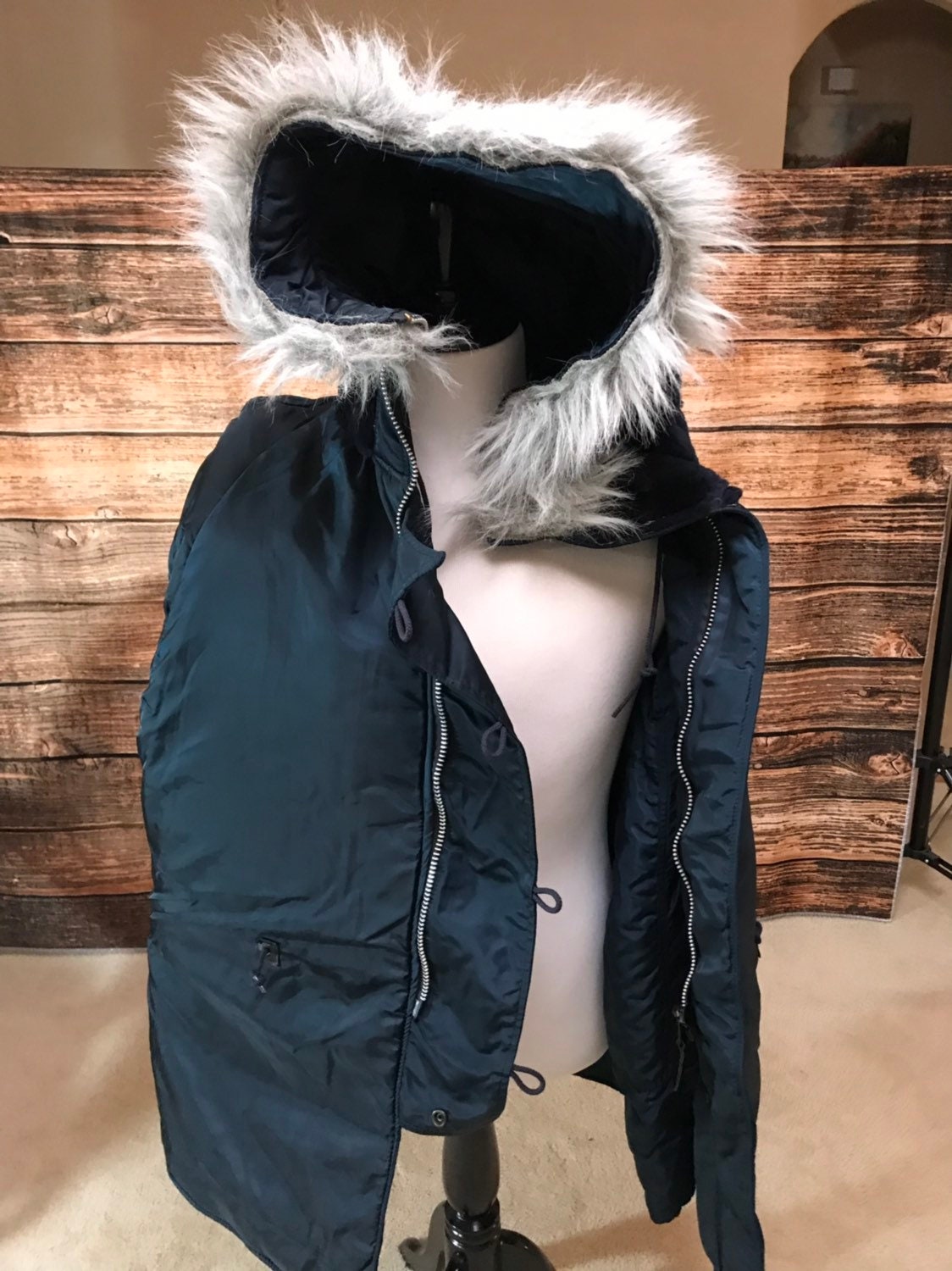 Genuine Alpha Made in USA, Vintage Collection N3B cold weather Parka Dark navy blue, New, size X Large and XXL.