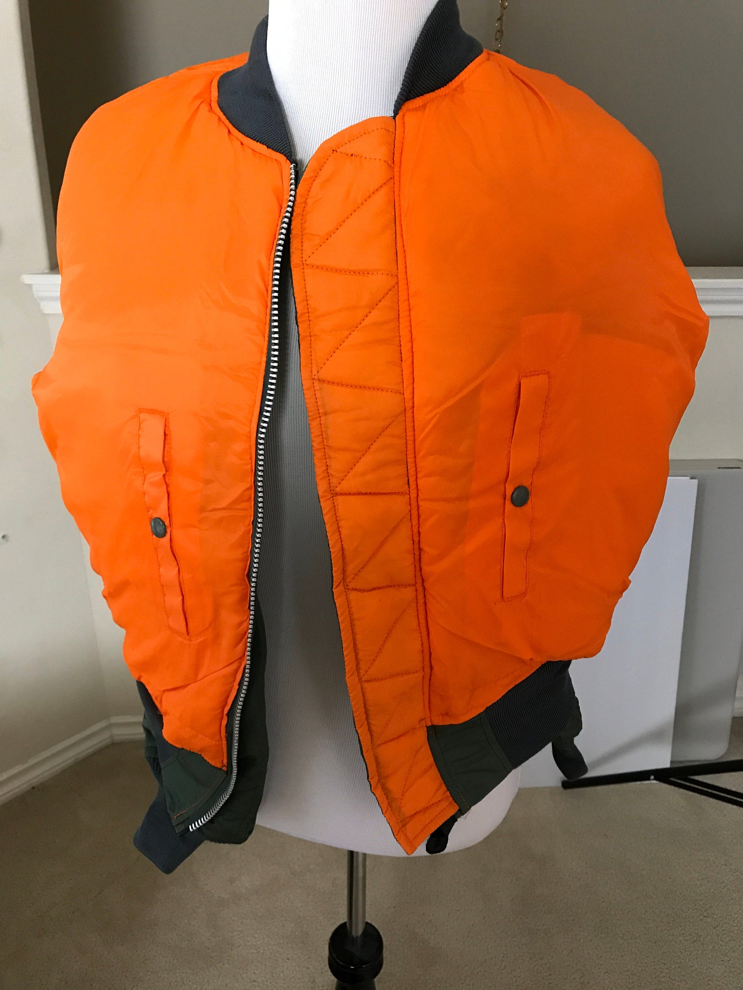 USAF MA-1 Green vintage flight jacket by Greenbrier mnfg new made in USA. Medium/ Large & Extra Large.
