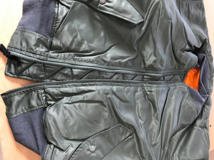 USAF MA-1 Green vintage flight jacket by Greenbrier mnfg new made in USA. Medium/ Large & Extra Large.