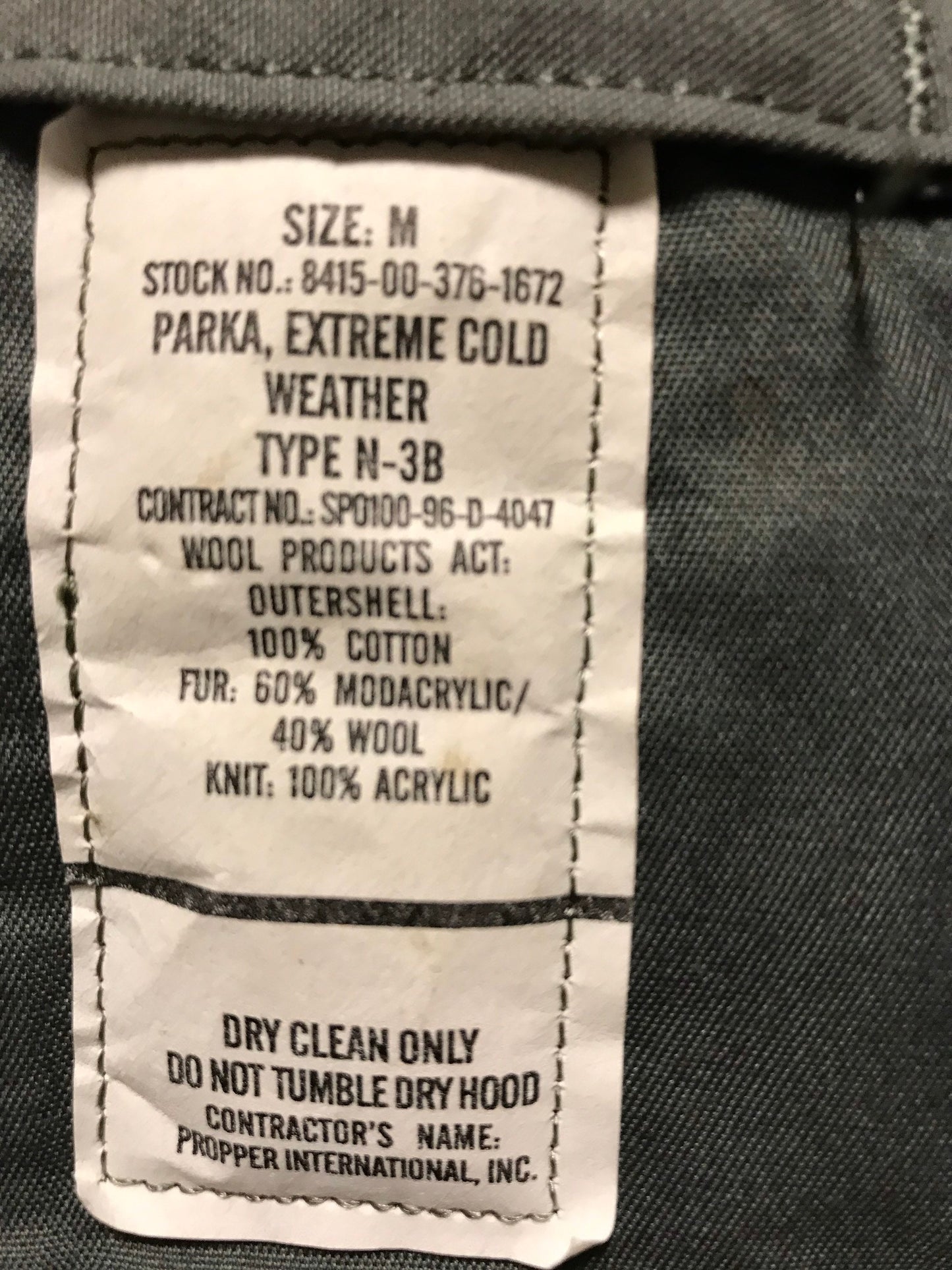 Genuine US military extreme cold weather vintage N3B parka jackets ,XS. Small, medium new