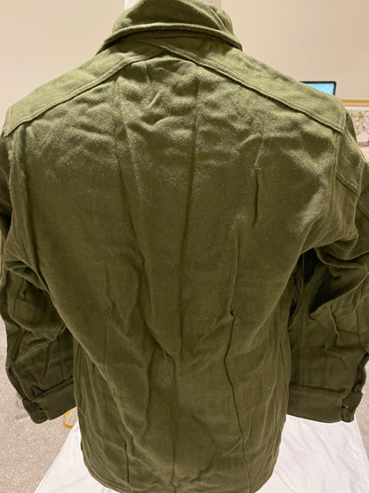 US Military Vintage Olive green 108 Wool Field Shirt M1952 NOS 1953 dated Medium New