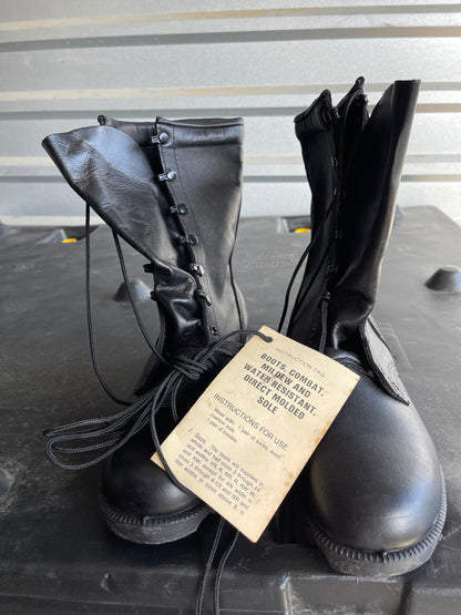 Genuine US Military all leather speed lace Combat boots mildew resistant New