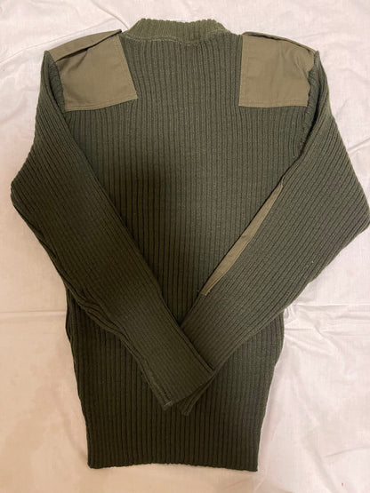 Genuine US Army Olive green Vintage 100% virgin wool Commando Sweater New