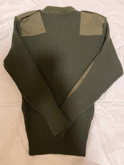 Genuine US Army Olive green Vintage 100% virgin wool Commando Sweater New
