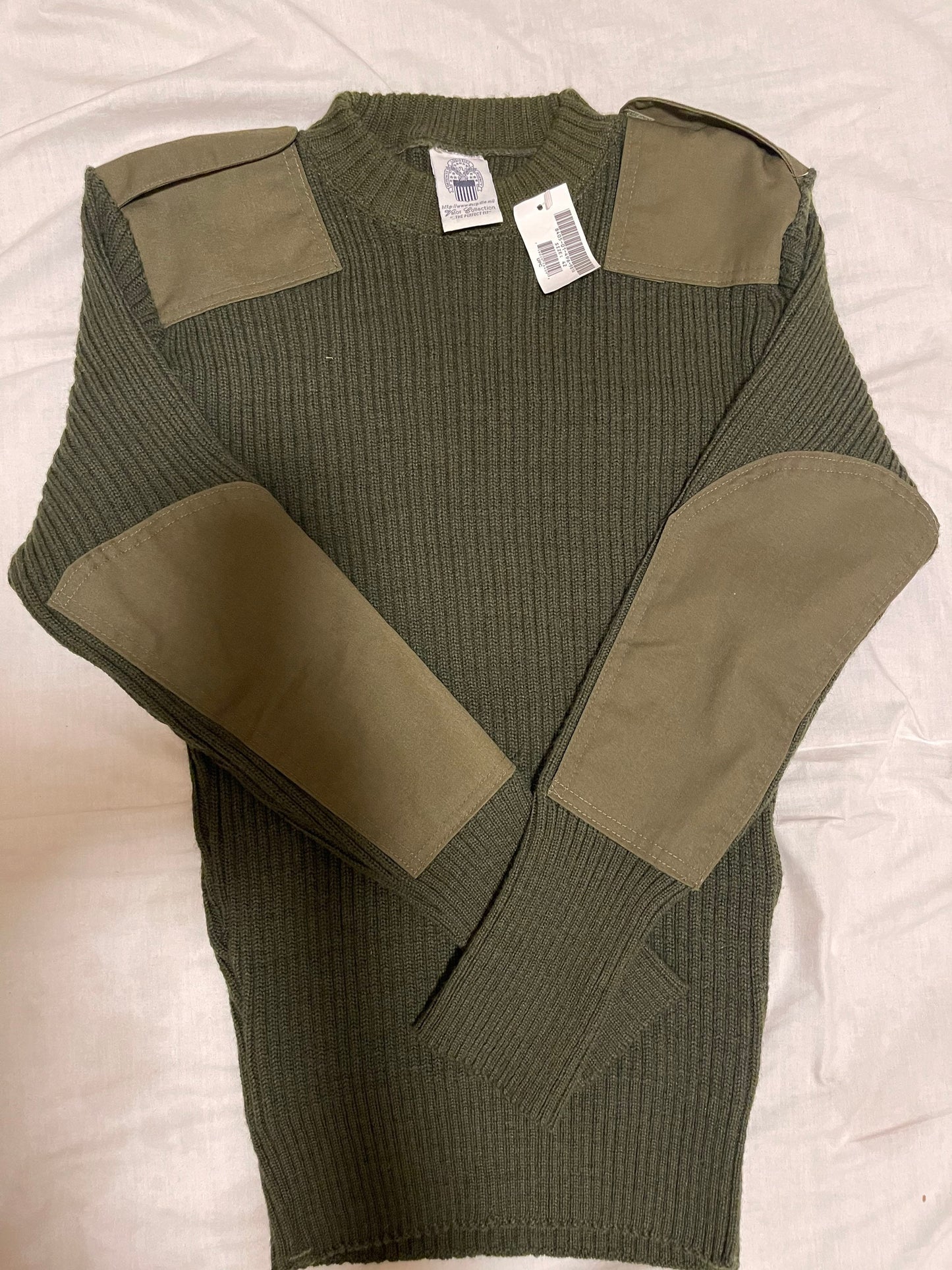 Genuine US Army Olive green Vintage 100% virgin wool Commando Sweater New