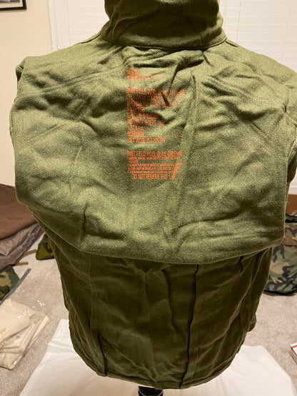 US Military Vintage Olive green 108 Wool Field Shirt M1952 NOS 1953 dated Medium New