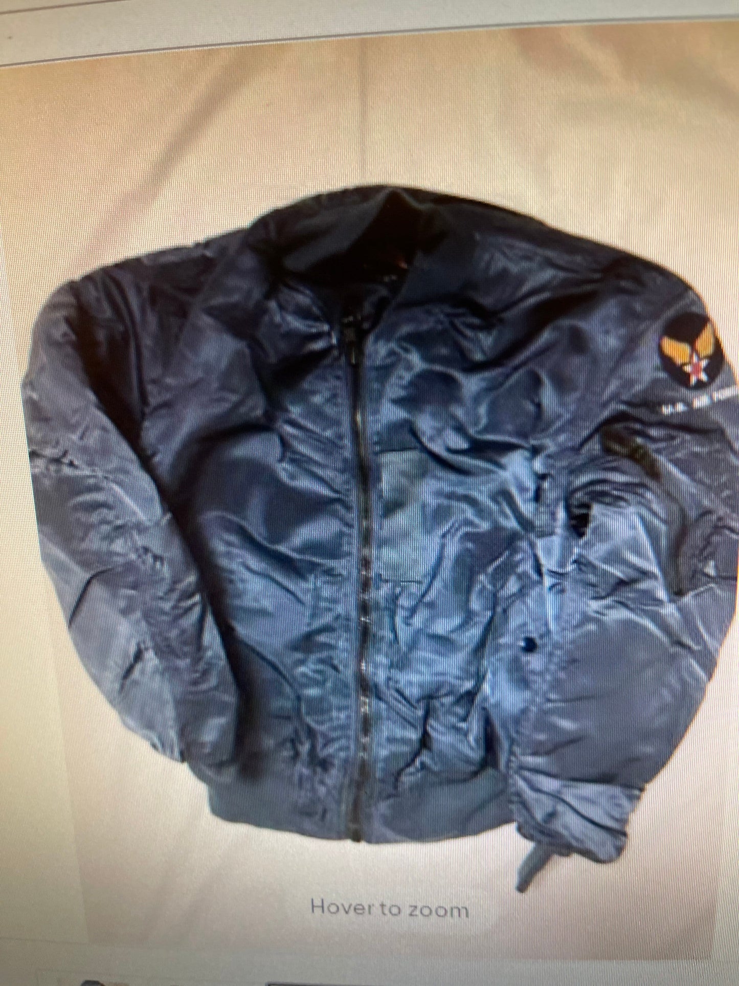 Genuine USAF Intermediate cold vintage MA1 by Greenbrier Ind. Blue Made in USA New.