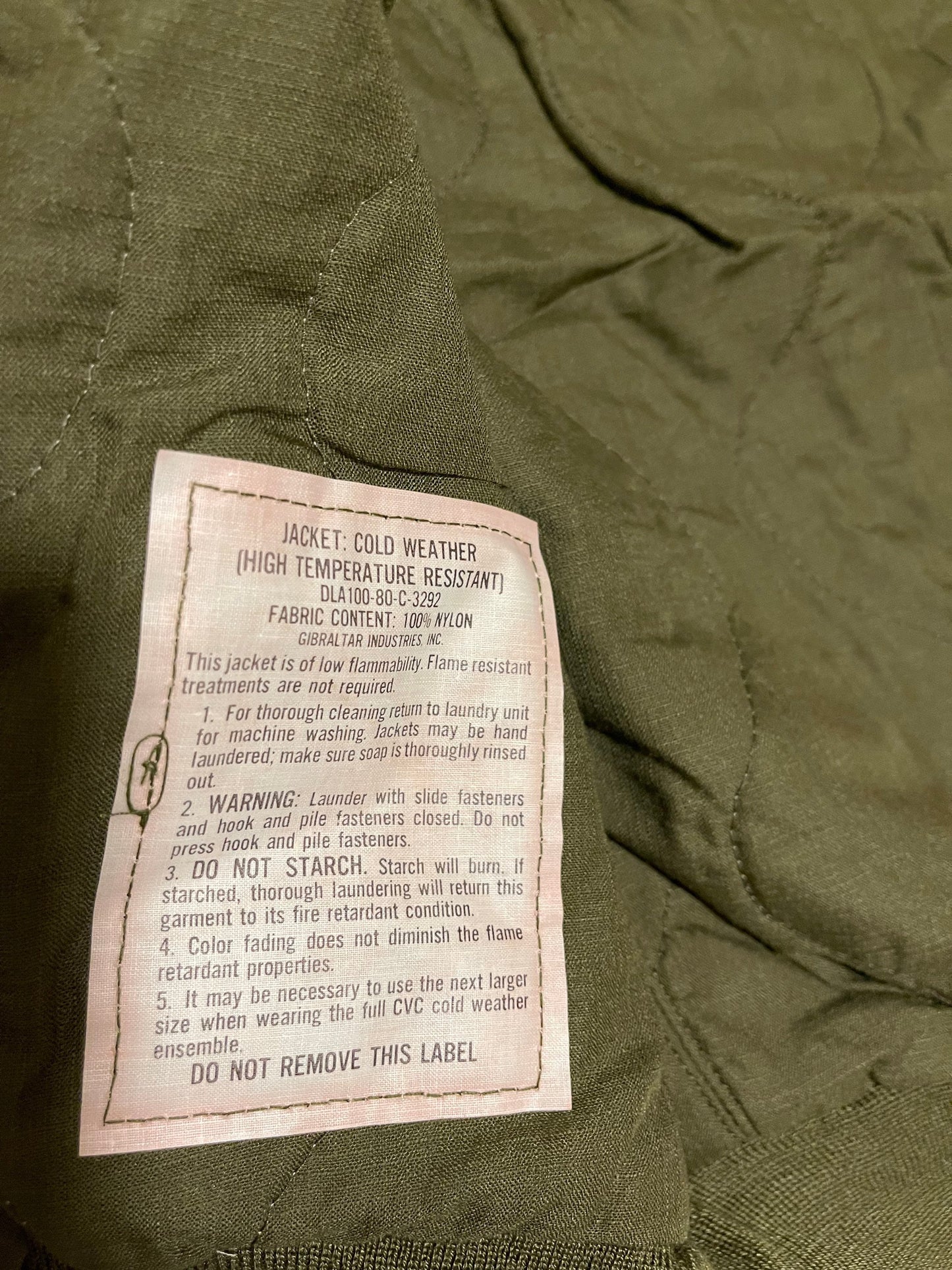 Genuine US Gi CVC Tankers jacket cold weather high temperature resistant Small Regular Brand new