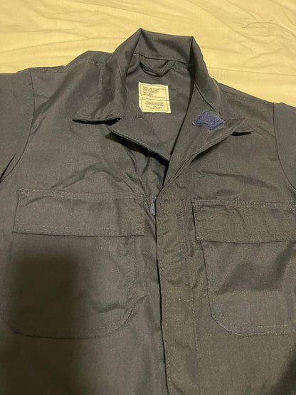 US military coveralls fire retardant type 1/ blue 100% Aramid 40 Reg New.