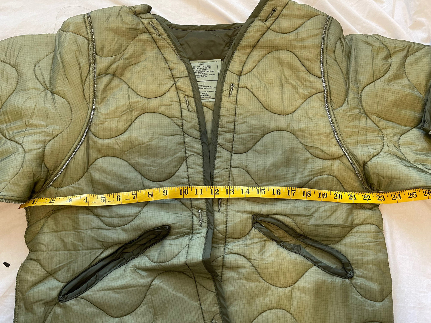 USGI Night Desert Parka Cold Weather Liner Size  Small and Medium.