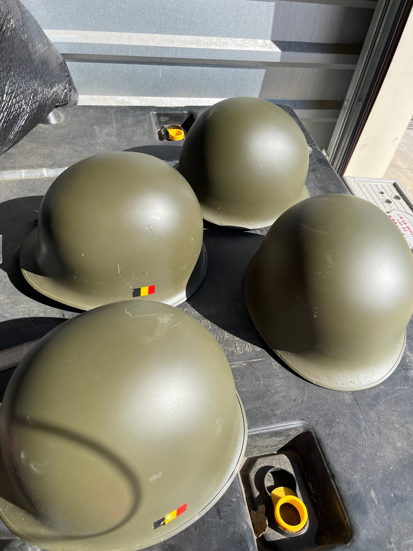 Genuine Vintage French M51 Steel Pot helmet w/ Belgian M51 Liner and Chin strap complete in Mint condition.