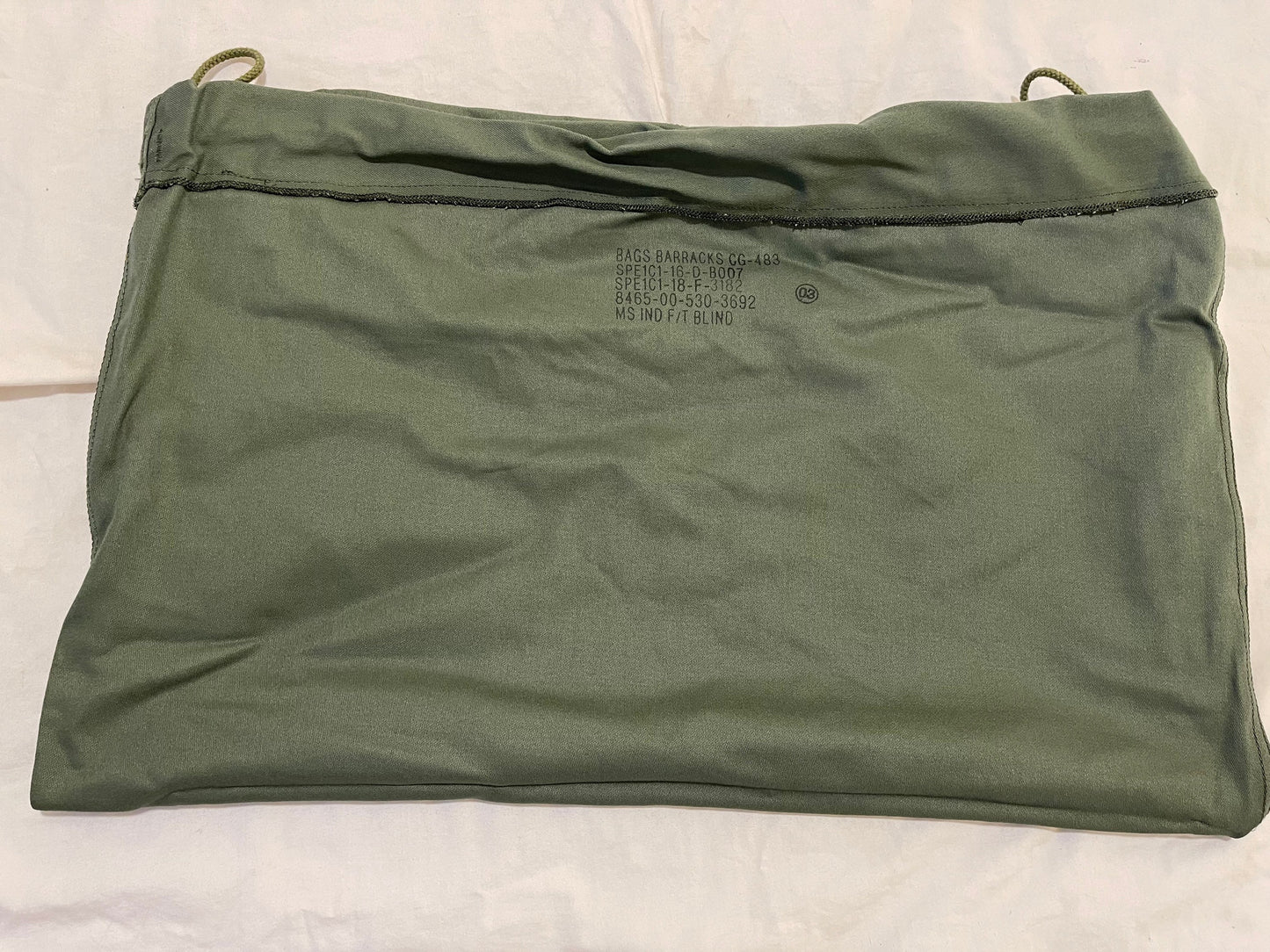 Genuine US Military Laundry bag Army surplus barracks bag stuff sack green drawstring New.