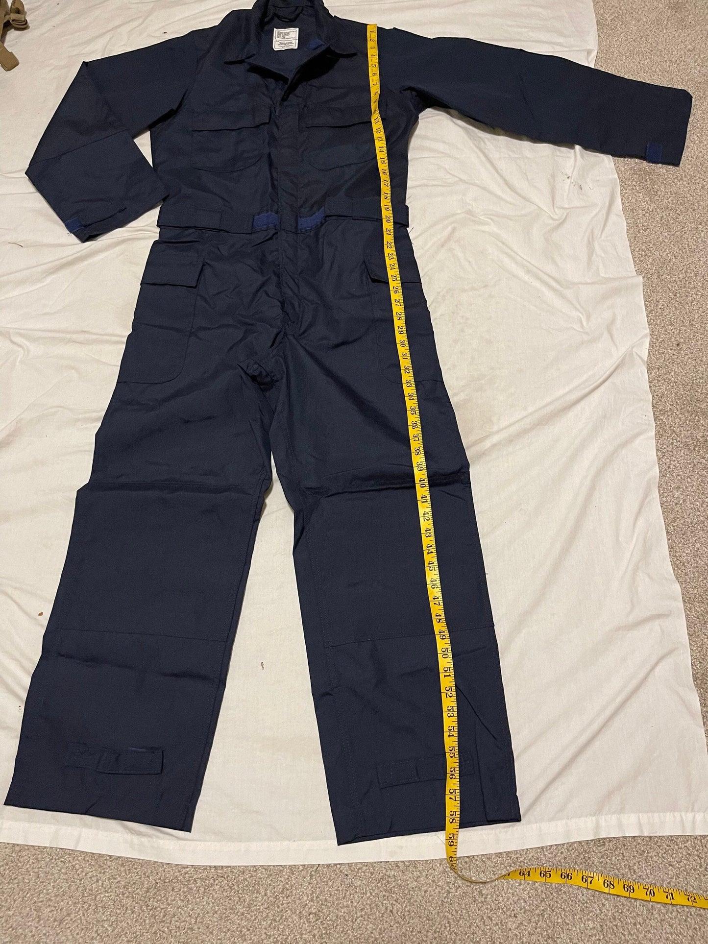 US military coveralls fire retardant type 1/ blue 100% Aramid 40 Reg New.