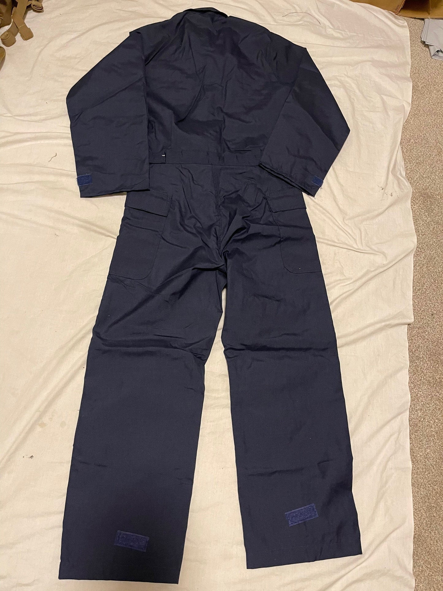 US military coveralls fire retardant type 1/ blue 100% Aramid 40 Reg New.