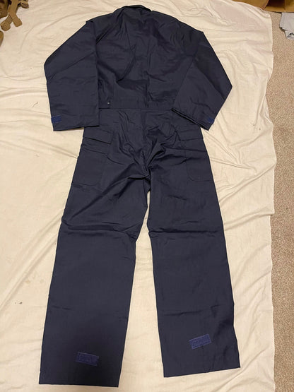US military coveralls fire retardant type 1/ blue 100% Aramid 40 Reg New.