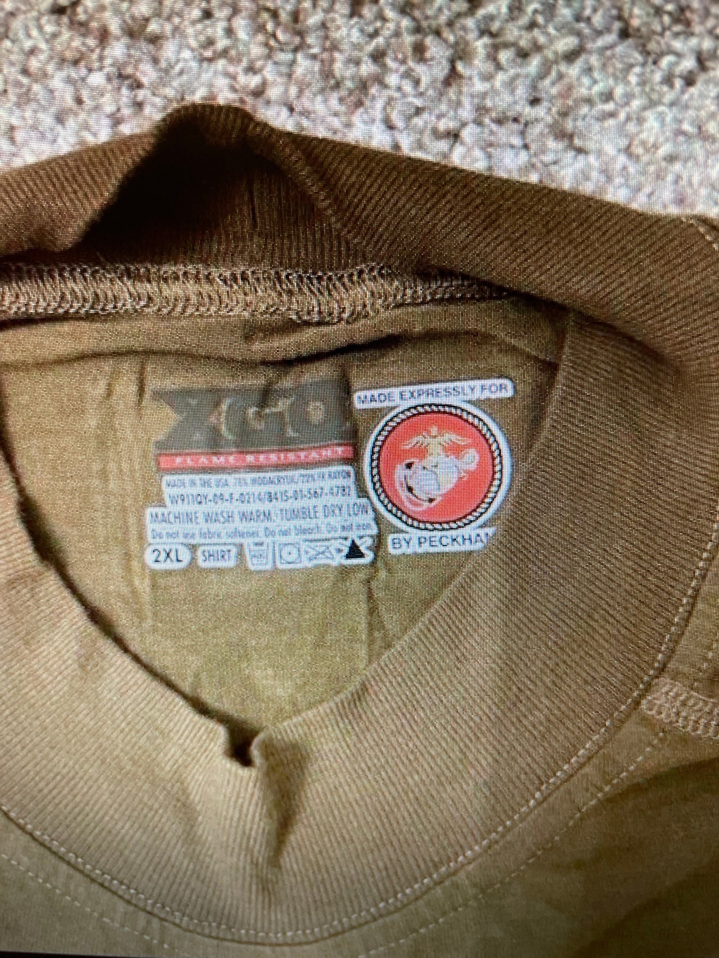 US Marines Fire resistant silk weight T- Shirt Coyote Tan / Brown Frog assorted sizes New