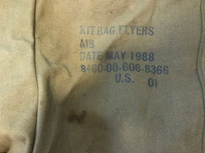 USAF Genuine Vintage heavy duty Canvas Sage green Flyers Kit Bag,Cargo bag .
