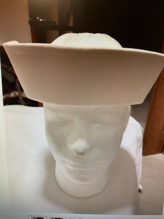Genuine US GI Military Vintage Navy white Sailors hat cotton Dixie cup GOB