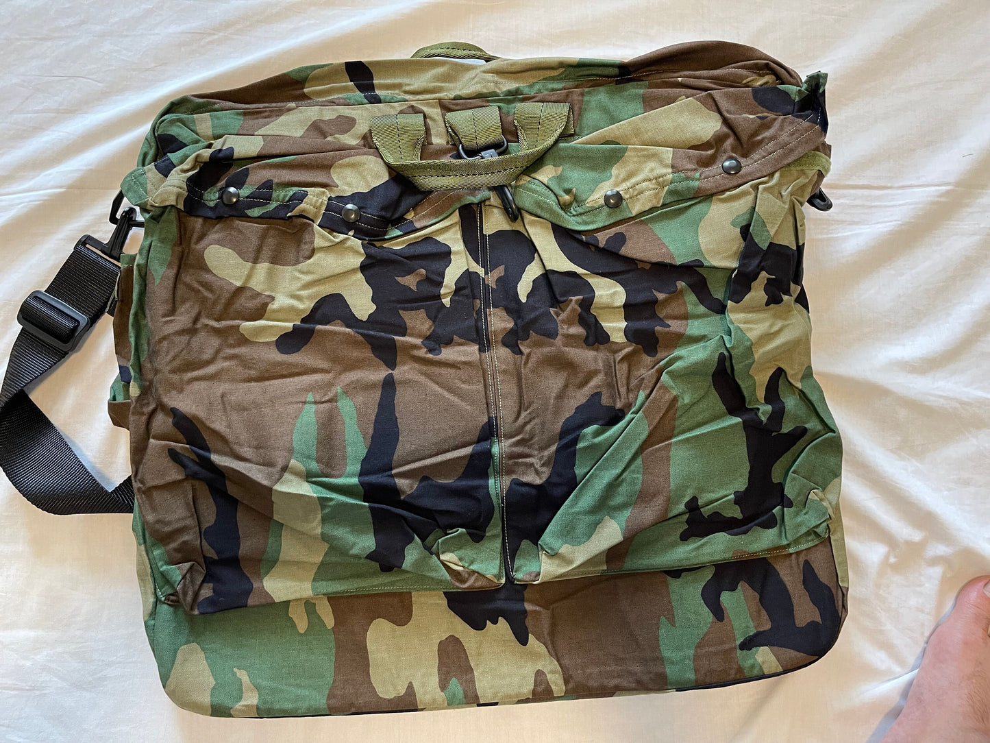 Genuine US Military Woodland camouflage Flyers Helmet bag HGU- 56/P New.