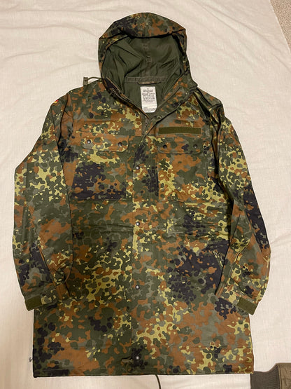 Genuine Vintage German Army Flecktran Parka Bundeswehr Camo Military camouflage Jacket Brand New.