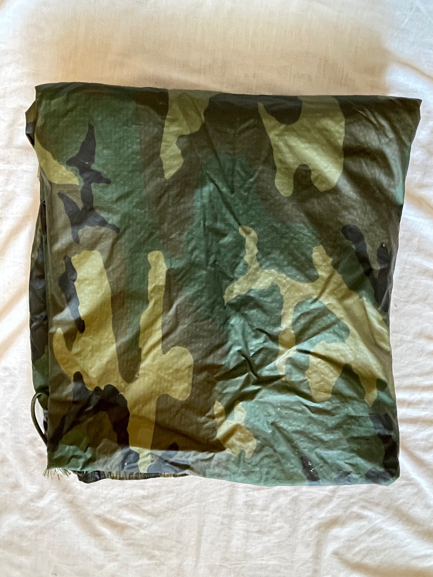 Genuine US GI Vintage woodland camouflage Rain Poncho