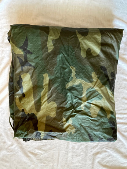 Genuine US GI Vintage woodland camouflage Rain Poncho