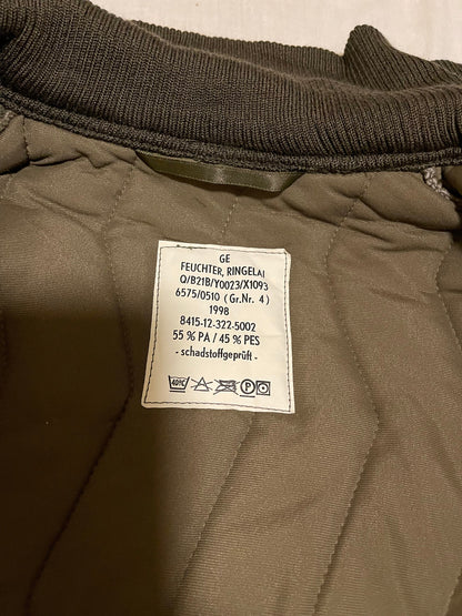 Genuine Vintage German army field jacket parka quilt liner Military issue winter cold weather liner new