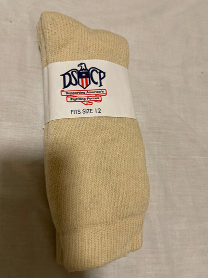 Genuine Military DSCP Winter Wool Thick ECWCS Cold Weather Socks USA Made Size 11  and 12 New,