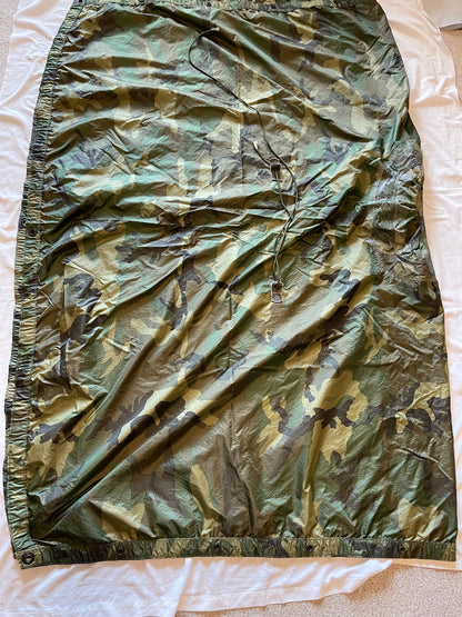 Genuine US GI Vintage woodland camouflage Rain Poncho