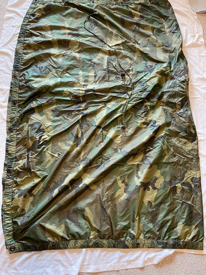 Genuine US GI Vintage woodland camouflage Rain Poncho