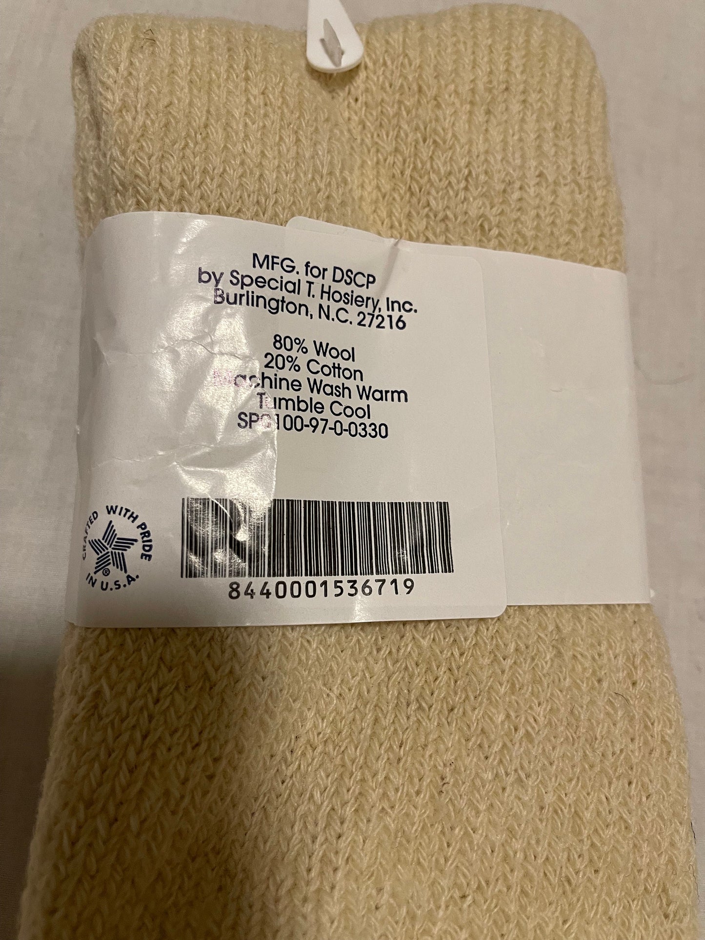 Genuine US GI military cold weather wool/Cotton blend socks size 12 US Made
