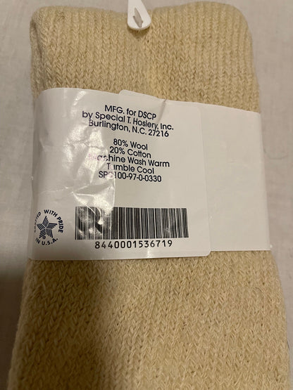 Genuine US GI military cold weather wool/Cotton blend socks size 12 US Made