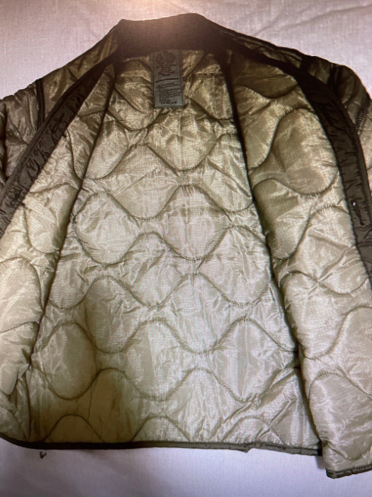 Genuine Vintage US military M65 Field Jacket coat liner M65 quilted XSXS Sage/ XSR Green