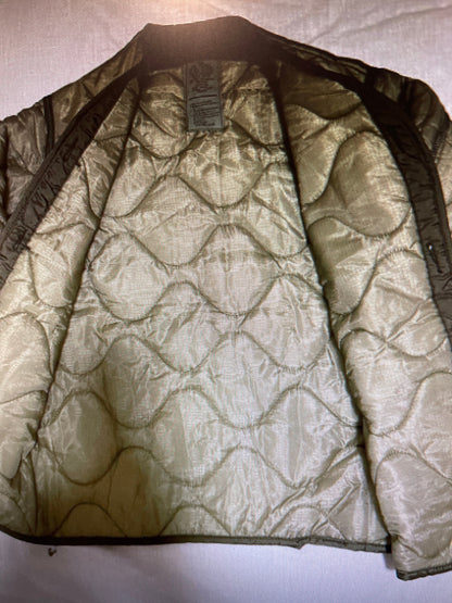 Genuine Vintage US military M65 Field Jacket coat liner M65 quilted XSXS Sage/ XSR Green