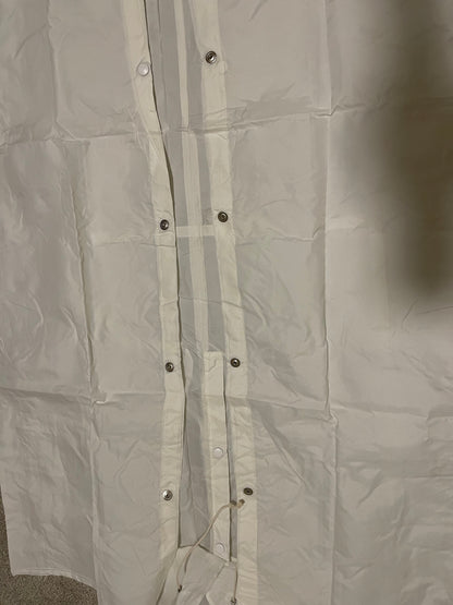 Genuine Vintage White Swiss Army Snow Camouflage Rain Poncho, Impermeable Waterproof New.