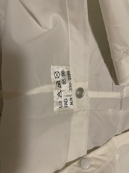 Genuine Vintage White Swiss Army Snow Camouflage Rain Poncho, Impermeable Waterproof New.