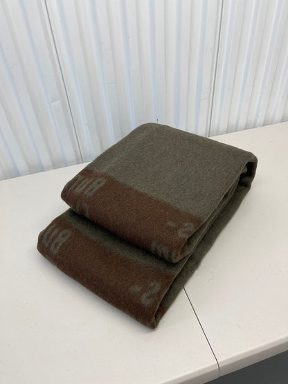 Genuine Vintage West German Army “Bundes- Eugenio” 100% Pure Wool Blanket New Mint.