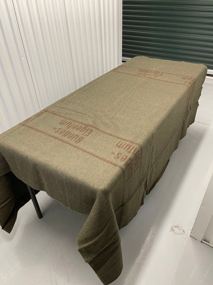 Genuine Vintage West German Army “Bundes- Eugenio” 100% Pure Wool Blanket New Mint.