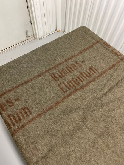 Genuine Vintage West German Army “Bundes- Eugenio” 100% Pure Wool Blanket New Mint.