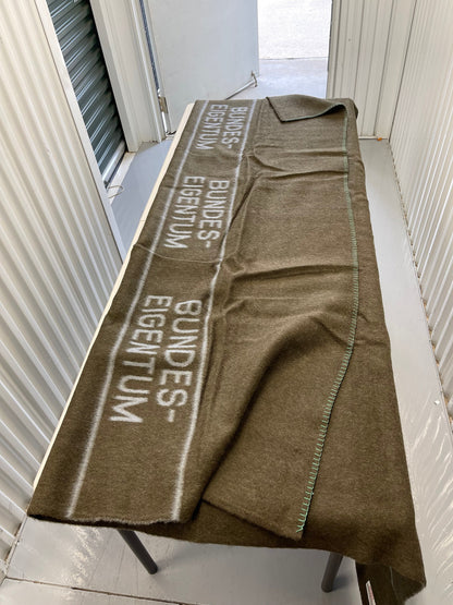 Genuine Vintage West German Army “Bundes- Eugenio” 100% Pure Wool Blanket New Mint.