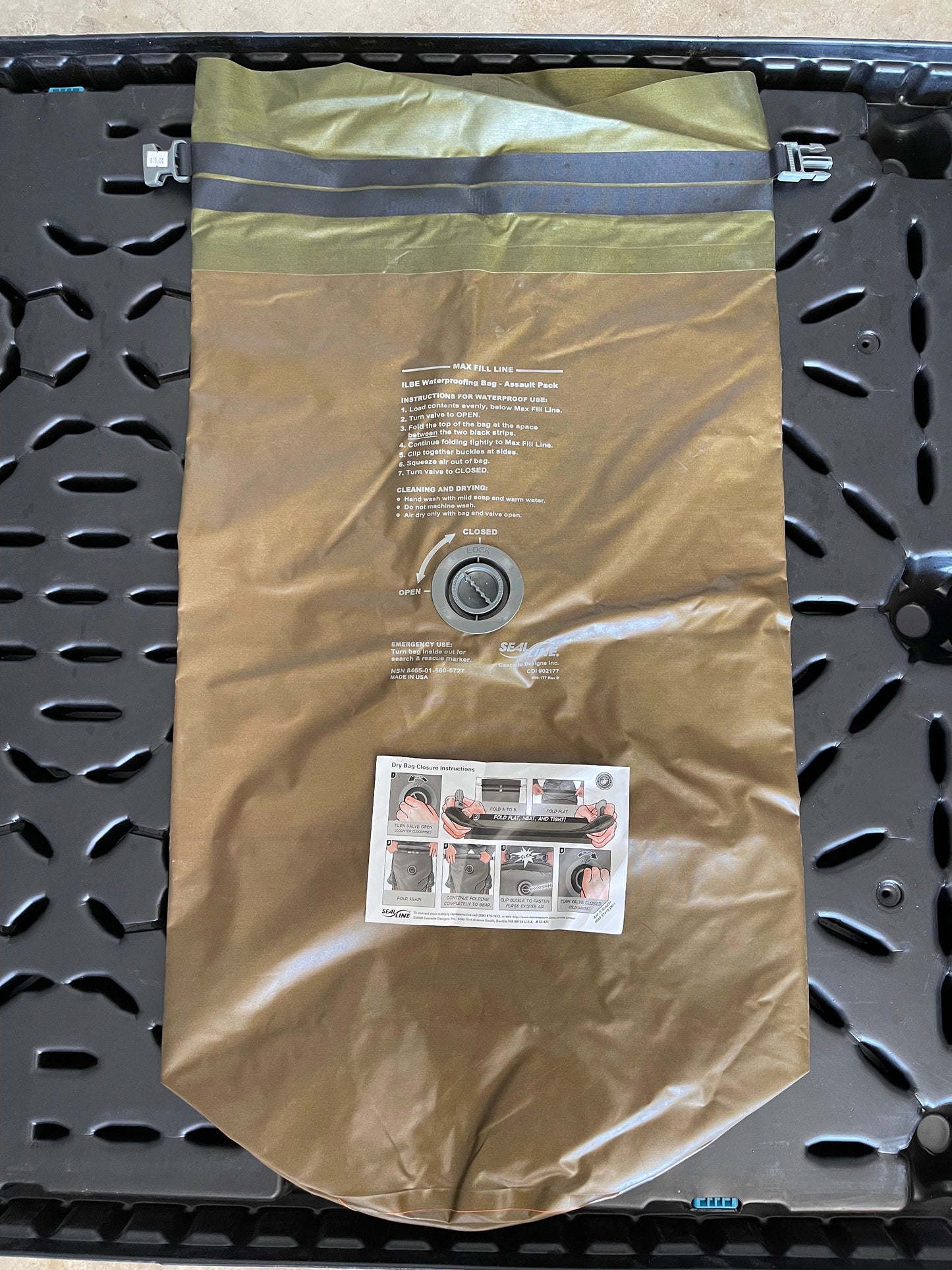 USMC Seal Line ILBE 56 Liter Assault Pack Liner Dry Bag Waterproof USMC Original .