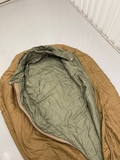 US Military USMC 3 Season Coyote Tan Sleeping bag part of the Gortex Sleep System.