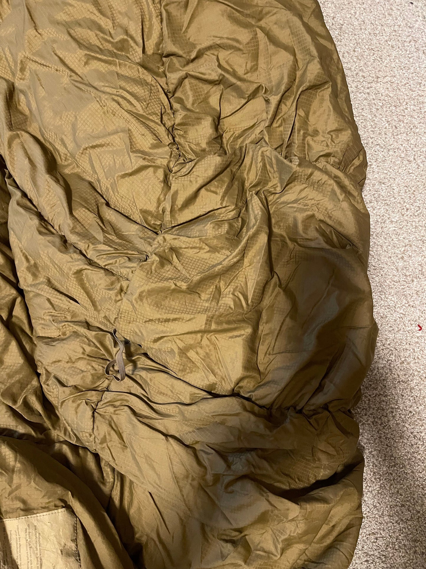 US Military USMC 3 Season Coyote Tan Sleeping bag part of the Gortex Sleep System.